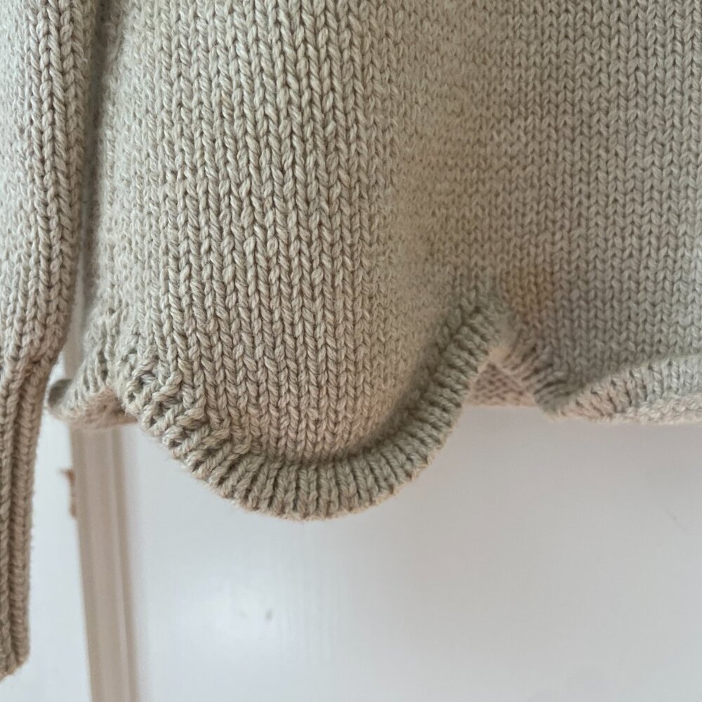 J.Crew Scalloped-Hem Sweater in Tan Size Small - Picture 5 of 9